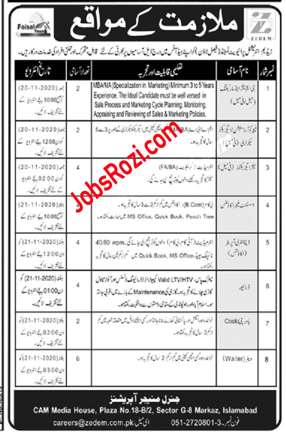 ZEDEM International Jobs